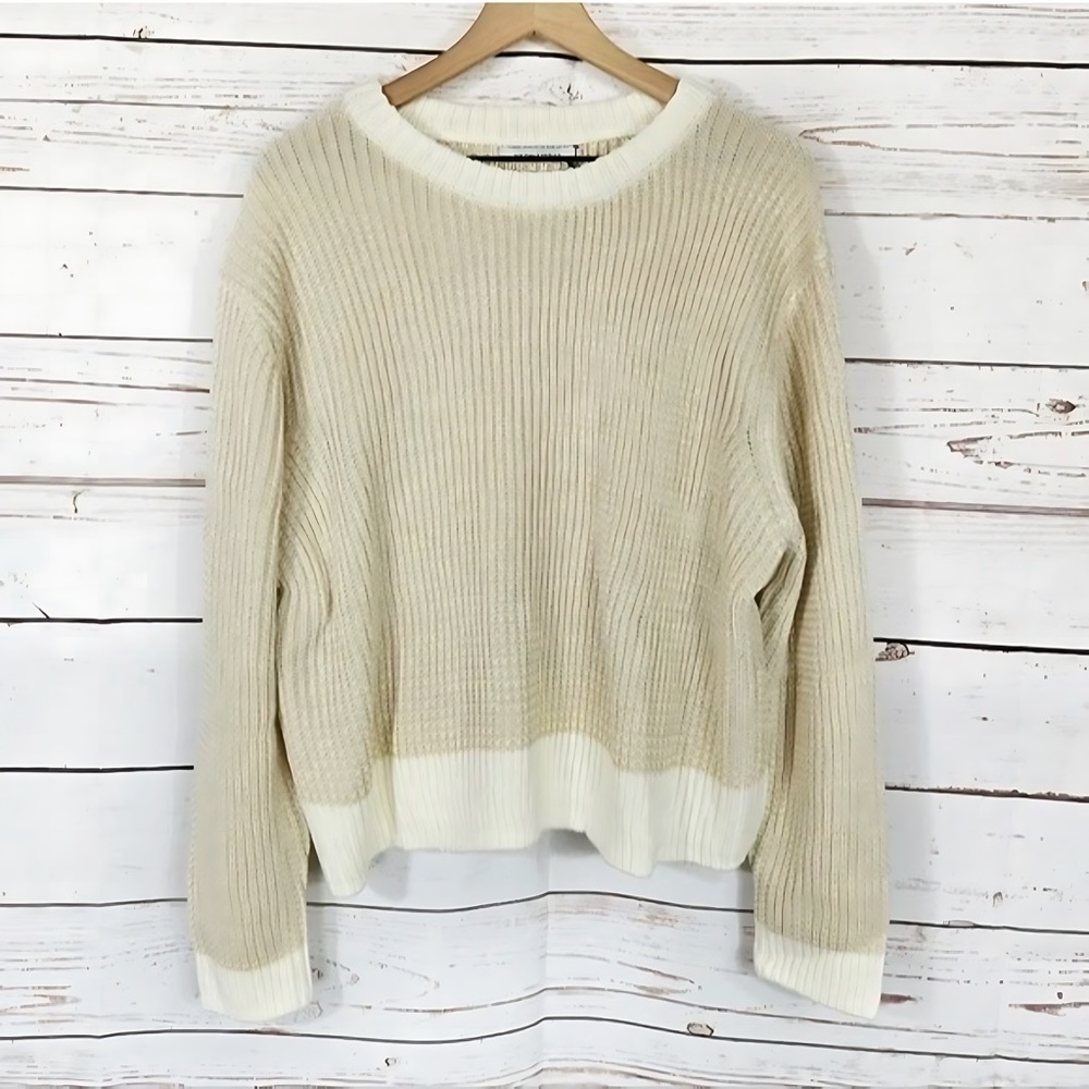 Revolve Stitches & Stripes Nia Crop Waffle Knit Pullover Sweater XXL NWTS - Picture 9 of 10
